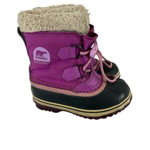 Sorel Girls Toddler 10 Pink Yoot Pac Insulated Winter Snow Boots